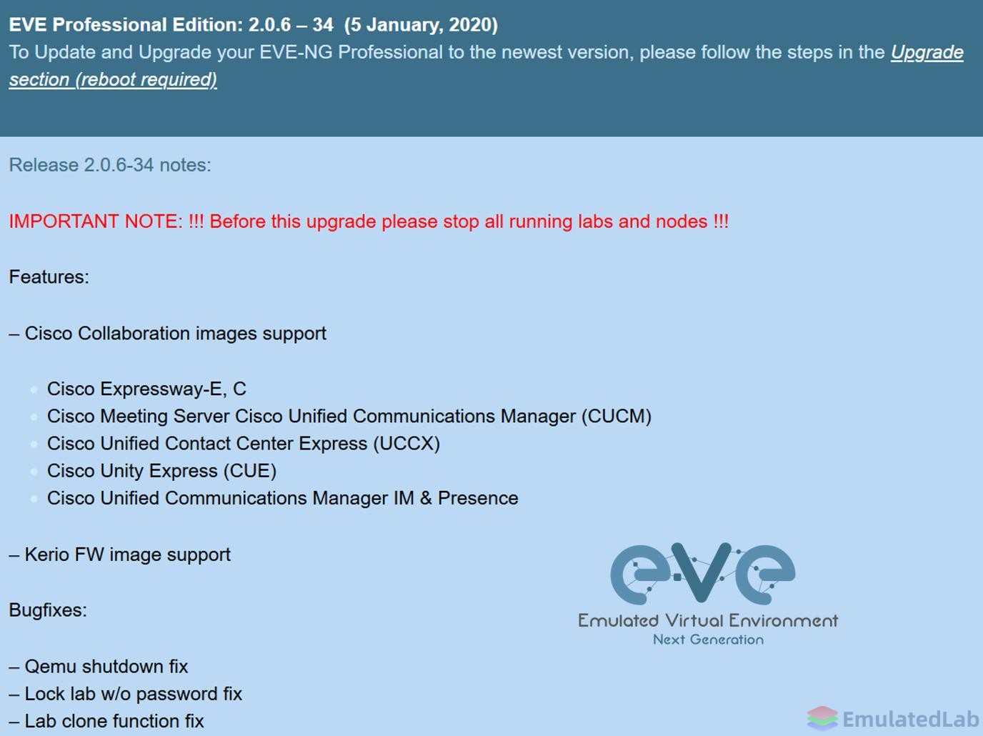 EVE-NG v2.0.6-34 专业版更新