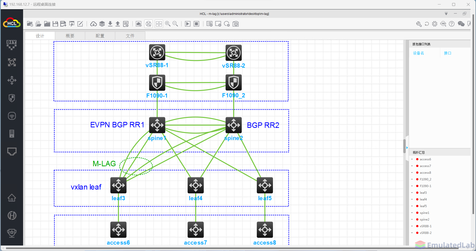 EVPN  M-LAG拓扑图